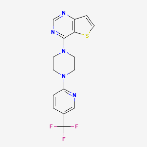 1-{Thieno[3,2-d]pyrimidin-4-yl}-4-[5-(trifluoromethyl)pyridin-2-yl]piperazine