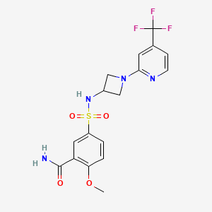 2-Methoxy-5-({1-[4-(trifluoromethyl)pyridin-2-yl]azetidin-3-yl}sulfamoyl)benzamide