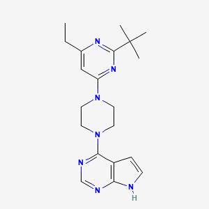 2-tert-butyl-4-ethyl-6-(4-{7H-pyrrolo[2,3-d]pyrimidin-4-yl}piperazin-1-yl)pyrimidine