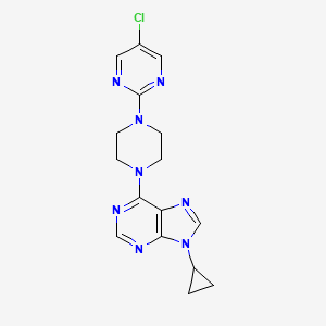 6-[4-(5-chloropyrimidin-2-yl)piperazin-1-yl]-9-cyclopropyl-9H-purine