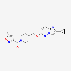 4-[({2-Cyclopropylimidazo[1,2-b]pyridazin-6-yl}oxy)methyl]-1-(5-methyl-1,2-oxazole-3-carbonyl)piperidine