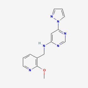 N-[(2-methoxypyridin-3-yl)methyl]-6-(1H-pyrazol-1-yl)pyrimidin-4-amine