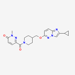 6-{4-[({2-Cyclopropylimidazo[1,2-b]pyridazin-6-yl}oxy)methyl]piperidine-1-carbonyl}-2-methyl-2,3-dihydropyridazin-3-one