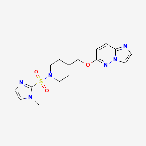 4-({imidazo[1,2-b]pyridazin-6-yloxy}methyl)-1-[(1-methyl-1H-imidazol-2-yl)sulfonyl]piperidine