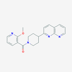 2-[1-(2-Methoxypyridine-3-carbonyl)piperidin-4-yl]-1,8-naphthyridine