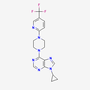 9-cyclopropyl-6-{4-[5-(trifluoromethyl)pyridin-2-yl]piperazin-1-yl}-9H-purine