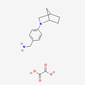 1-(4-{2-Azabicyclo[2.2.1]heptan-2-yl}phenyl)methanamine; oxalic acid