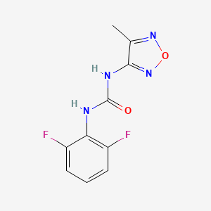 molecular formula C10H8F2N4O2 B12246349 1-(2,6-Difluorophenyl)-3-(4-methyl-1,2,5-oxadiazol-3-yl)urea 