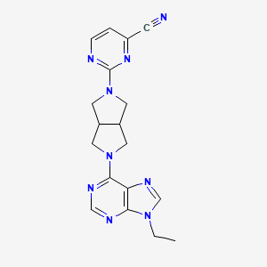 2-[5-(9-ethyl-9H-purin-6-yl)-octahydropyrrolo[3,4-c]pyrrol-2-yl]pyrimidine-4-carbonitrile