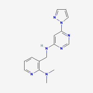 N-{[2-(dimethylamino)pyridin-3-yl]methyl}-6-(1H-pyrazol-1-yl)pyrimidin-4-amine