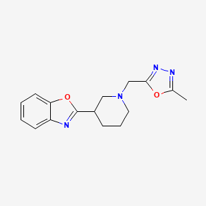 2-{1-[(5-Methyl-1,3,4-oxadiazol-2-yl)methyl]piperidin-3-yl}-1,3-benzoxazole