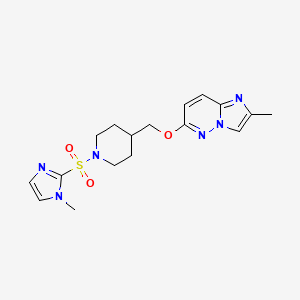 1-[(1-methyl-1H-imidazol-2-yl)sulfonyl]-4-[({2-methylimidazo[1,2-b]pyridazin-6-yl}oxy)methyl]piperidine