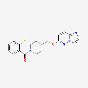 4-({Imidazo[1,2-b]pyridazin-6-yloxy}methyl)-1-[2-(methylsulfanyl)benzoyl]piperidine