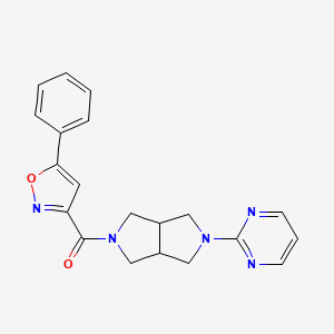 2-[5-(5-Phenyl-1,2-oxazole-3-carbonyl)-octahydropyrrolo[3,4-c]pyrrol-2-yl]pyrimidine