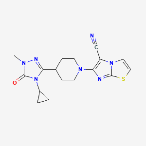 6-[4-(4-cyclopropyl-1-methyl-5-oxo-4,5-dihydro-1H-1,2,4-triazol-3-yl)piperidin-1-yl]imidazo[2,1-b][1,3]thiazole-5-carbonitrile