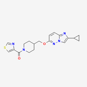 4-[({2-Cyclopropylimidazo[1,2-b]pyridazin-6-yl}oxy)methyl]-1-(1,3-thiazole-4-carbonyl)piperidine