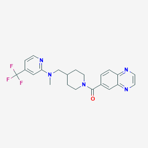 N-methyl-N-{[1-(quinoxaline-6-carbonyl)piperidin-4-yl]methyl}-4-(trifluoromethyl)pyridin-2-amine