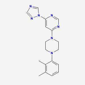 molecular formula C18H21N7 B12246486 4-[4-(2,3-dimethylphenyl)piperazin-1-yl]-6-(1H-1,2,4-triazol-1-yl)pyrimidine 