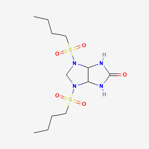 molecular formula C12H24N4O5S2 B1224649 1,3-bis(butylsulfonyl)-3a,4,6,6a-tetrahydro-2H-imidazo[4,5-d]imidazol-5-one 