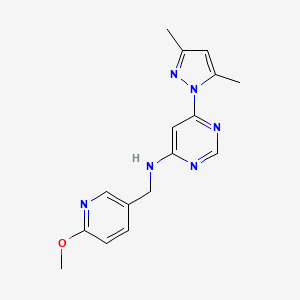 6-(3,5-dimethyl-1H-pyrazol-1-yl)-N-[(6-methoxypyridin-3-yl)methyl]pyrimidin-4-amine