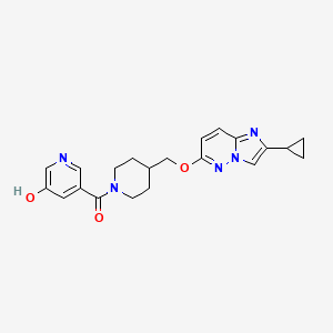 5-{4-[({2-Cyclopropylimidazo[1,2-b]pyridazin-6-yl}oxy)methyl]piperidine-1-carbonyl}pyridin-3-ol