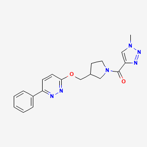 3-{[1-(1-methyl-1H-1,2,3-triazole-4-carbonyl)pyrrolidin-3-yl]methoxy}-6-phenylpyridazine