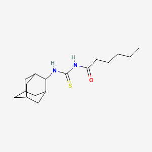 molecular formula C17H28N2OS B1224652 N-[(2-adamantylamino)-sulfanylidenemethyl]hexanamide 