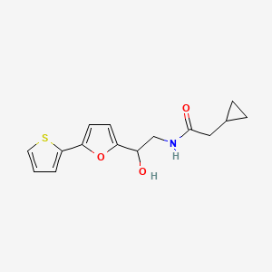 2-cyclopropyl-N-{2-hydroxy-2-[5-(thiophen-2-yl)furan-2-yl]ethyl}acetamide