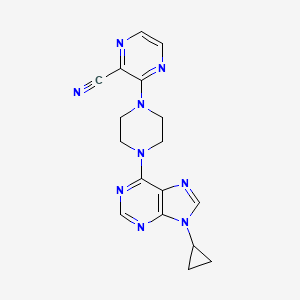 3-[4-(9-cyclopropyl-9H-purin-6-yl)piperazin-1-yl]pyrazine-2-carbonitrile