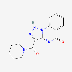 3-(piperidine-1-carbonyl)-4H,5H-[1,2,3]triazolo[1,5-a]quinazolin-5-one