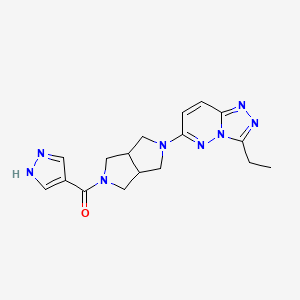 4-(5-{3-ethyl-[1,2,4]triazolo[4,3-b]pyridazin-6-yl}-octahydropyrrolo[3,4-c]pyrrole-2-carbonyl)-1H-pyrazole