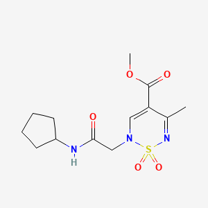 methyl 2-[(cyclopentylcarbamoyl)methyl]-5-methyl-1,1-dioxo-2H-1lambda6,2,6-thiadiazine-4-carboxylate