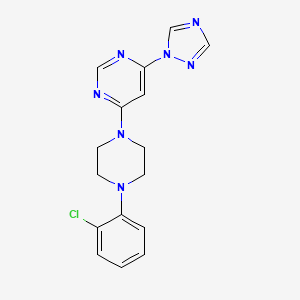 4-[4-(2-chlorophenyl)piperazin-1-yl]-6-(1H-1,2,4-triazol-1-yl)pyrimidine