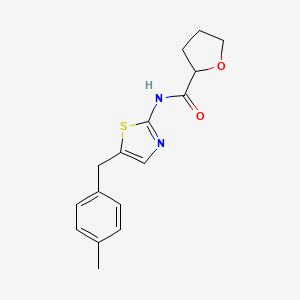 molecular formula C16H18N2O2S B1224668 N-[5-[(4-methylphenyl)methyl]-2-thiazolyl]-2-oxolanecarboxamide 
