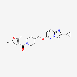 4-[({2-Cyclopropylimidazo[1,2-b]pyridazin-6-yl}oxy)methyl]-1-(2,5-dimethylfuran-3-carbonyl)piperidine