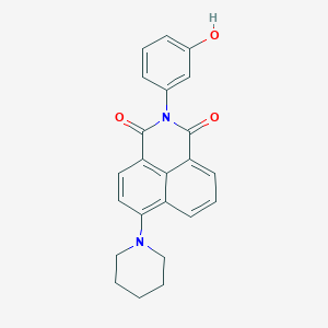 molecular formula C23H20N2O3 B1224669 2-(3-Hydroxyphenyl)-6-(1-piperidinyl)benzo[de]isoquinoline-1,3-dione 