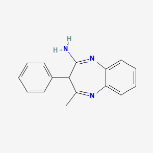 molecular formula C16H15N3 B1224670 2-甲基-3-苯基-3H-1,5-苯并二氮杂卓-4-胺 