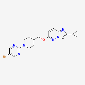 5-Bromo-2-{4-[({2-cyclopropylimidazo[1,2-b]pyridazin-6-yl}oxy)methyl]piperidin-1-yl}pyrimidine