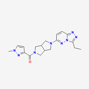 3-(5-{3-ethyl-[1,2,4]triazolo[4,3-b]pyridazin-6-yl}-octahydropyrrolo[3,4-c]pyrrole-2-carbonyl)-1-methyl-1H-pyrazole