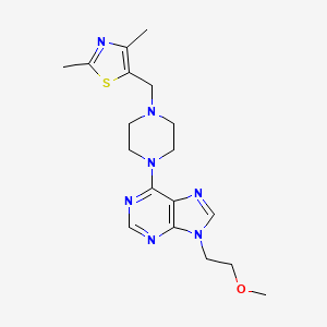 6-{4-[(2,4-dimethyl-1,3-thiazol-5-yl)methyl]piperazin-1-yl}-9-(2-methoxyethyl)-9H-purine