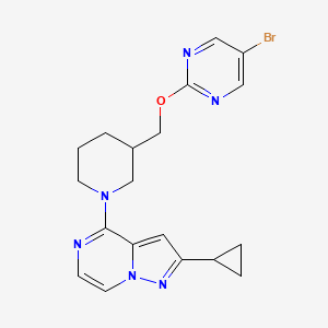 5-Bromo-2-[(1-{2-cyclopropylpyrazolo[1,5-a]pyrazin-4-yl}piperidin-3-yl)methoxy]pyrimidine