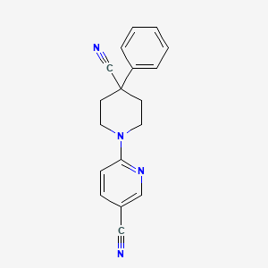 6-(4-Cyano-4-phenylpiperidin-1-yl)pyridine-3-carbonitrile