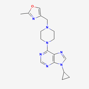 9-cyclopropyl-6-{4-[(2-methyl-1,3-oxazol-4-yl)methyl]piperazin-1-yl}-9H-purine