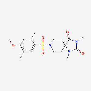 8-((4-Methoxy-2,5-dimethylphenyl)sulfonyl)-1,3-dimethyl-1,3,8-triazaspiro[4.5]decane-2,4-dione