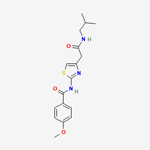 N-(4-(2-(isobutylamino)-2-oxoethyl)thiazol-2-yl)-4-methoxybenzamide