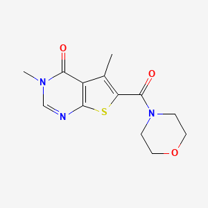 3,5-dimethyl-6-(morpholine-4-carbonyl)-3H,4H-thieno[2,3-d]pyrimidin-4-one