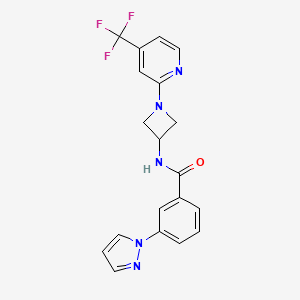 3-(1H-pyrazol-1-yl)-N-{1-[4-(trifluoromethyl)pyridin-2-yl]azetidin-3-yl}benzamide