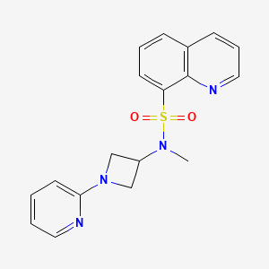 N-methyl-N-[1-(pyridin-2-yl)azetidin-3-yl]quinoline-8-sulfonamide