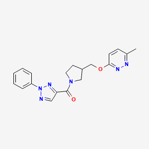 3-methyl-6-{[1-(2-phenyl-2H-1,2,3-triazole-4-carbonyl)pyrrolidin-3-yl]methoxy}pyridazine