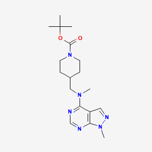 tert-butyl 4-{[methyl({1-methyl-1H-pyrazolo[3,4-d]pyrimidin-4-yl})amino]methyl}piperidine-1-carboxylate